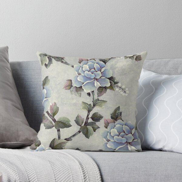 Item preview, Vintage Floral - Blue/Grey designed and sold by Sarah Thorpe Designs .