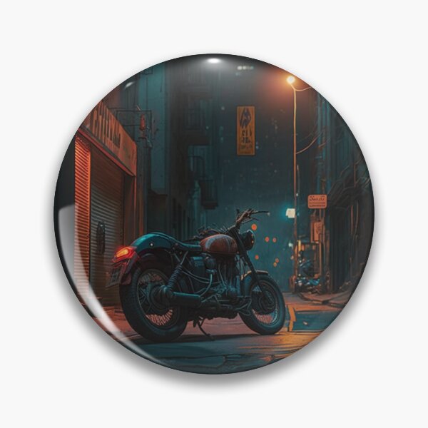 Item preview, Late Night Motorcycle Ride - Vintage Aesthetic Art Print designed and sold by toticavalcanti.