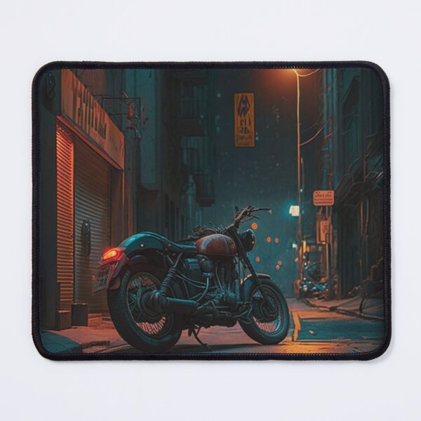 Item preview, Late Night Motorcycle Ride - Vintage Aesthetic Art Print designed and sold by toticavalcanti.