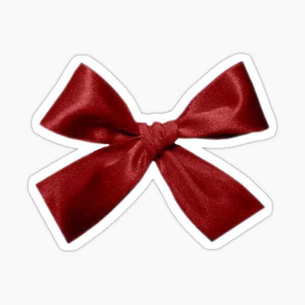 Mimi Paper Holiday Sticker - Red Stripe Bouncy Bow