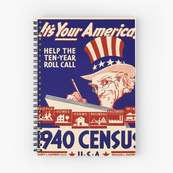 Item preview, Vintage poster - 1940 Census designed and sold by mosfunky.