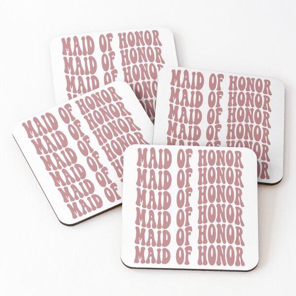 Item preview, Maid Of Honor Dusty Pink Retro Graphic Bridal Party Gifts for Bachelorette Party designed and sold by mysticblvd.
