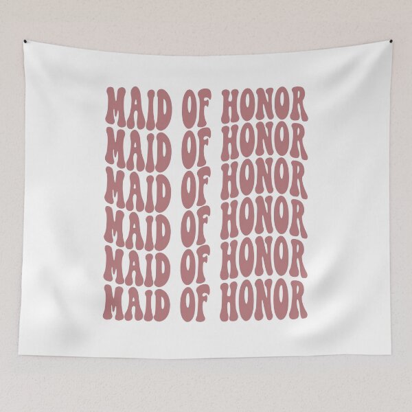 Item preview, Maid Of Honor Dusty Pink Retro Graphic Bridal Party Gifts for Bachelorette Party designed and sold by mysticblvd.