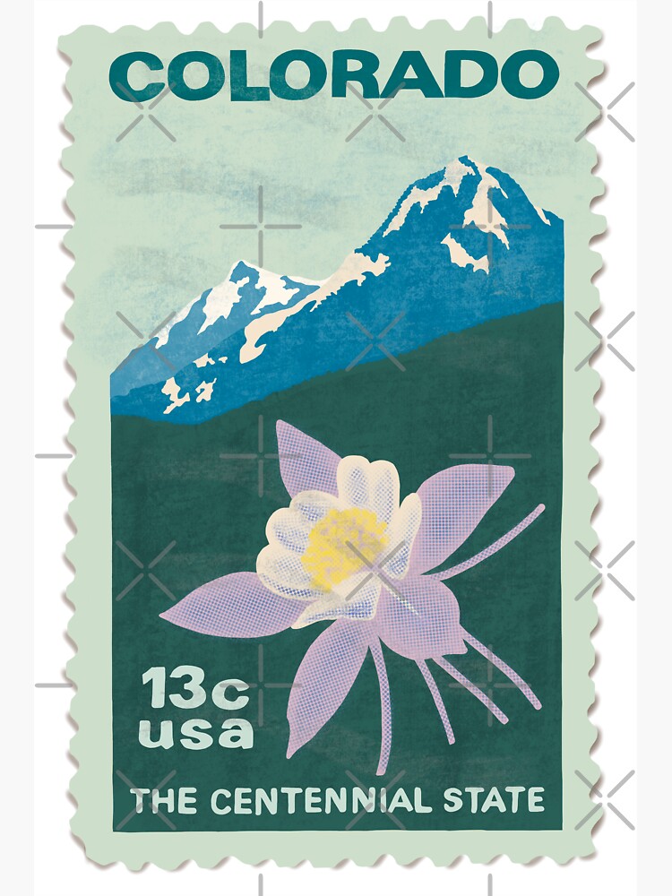 Thumbnail 3 of 3, Sticker, Colorado Vintage Stamp Sticker designed and sold by Sophiehammond.