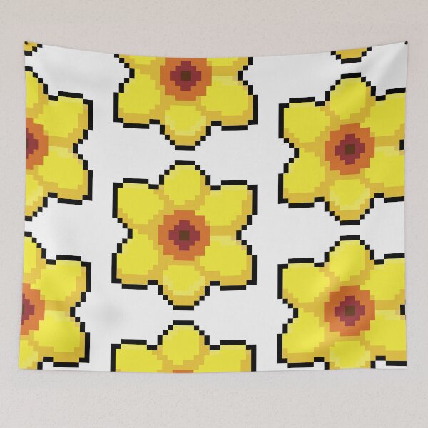 Artikelvorschau, Narzissen-Blumen-Pixel-Kunst entworfen und verkauft von Pixelification.
