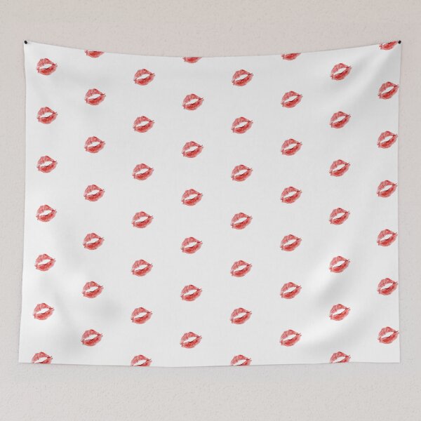 Item preview, red kiss lipstick mark designed and sold by cupcakefemcel.