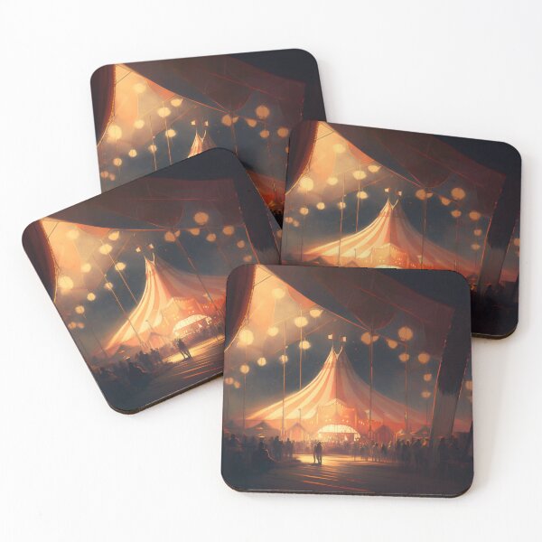 Item preview, Showtime Spectacular: A Vibrant Digital Painting of Circus Performers and Their Colorful Interior designed and sold by oanaunciuleanu.