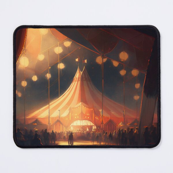 Item preview, Showtime Spectacular: A Vibrant Digital Painting of Circus Performers and Their Colorful Interior designed and sold by oanaunciuleanu.