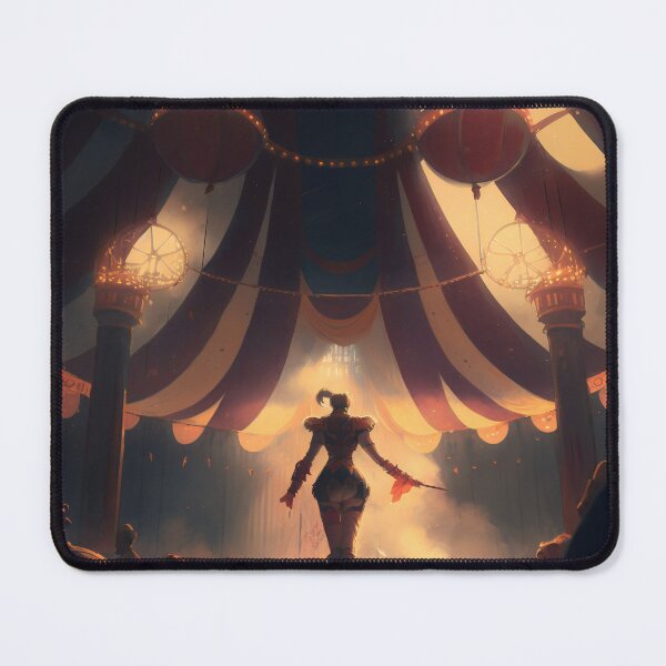 Item preview, Showtime Spectacular: A Vibrant Digital Painting of Circus Performers and Their Colorful Interior designed and sold by oanaunciuleanu.