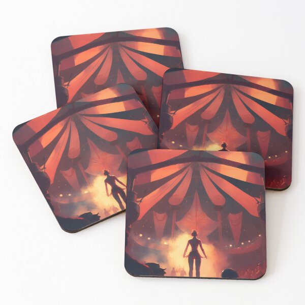 Item preview, Showtime Spectacular: A Vibrant Digital Painting of Circus Performers and Their Colorful Interior designed and sold by oanaunciuleanu.