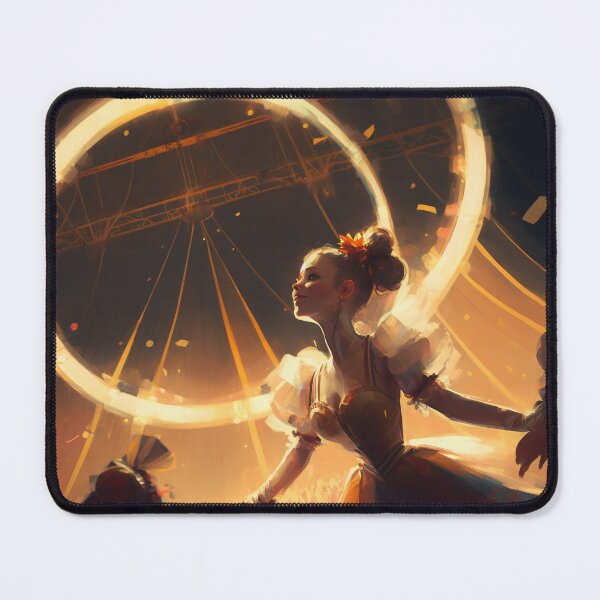 Item preview, Showtime Spectacular: A Vibrant Digital Painting of Circus Performers and Their Colorful Interior designed and sold by oanaunciuleanu.