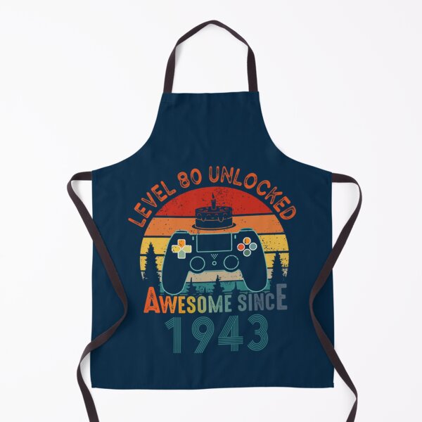 Item preview, Level 80 Unlocked Awesome Since 1943 Funny Gamer Birthday designed and sold by hemphill1.