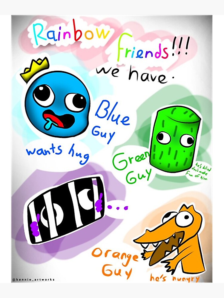 Orange X Yellow Mistletoe (Rainbow Friends) Poster for Sale by