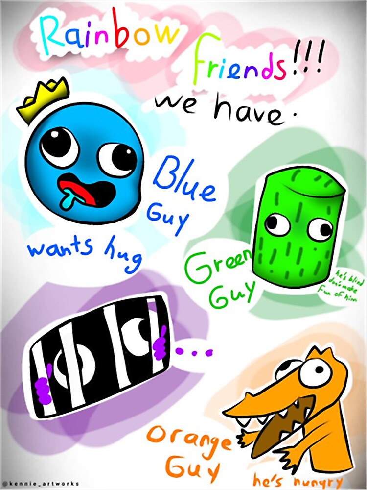 Blue x green rainbow friends 