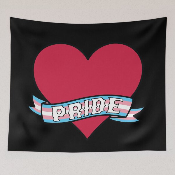 Item preview, Trans Pride Heart Banner designed and sold by ArtliciousHUMAN.