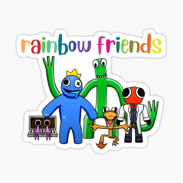 My Best Rainbow Friend Red Sticker for Sale by TheBullishRhino