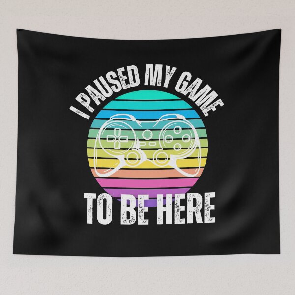 Item preview, I PAUSED MY GAME TO BE HERE RAINBOW VINTAGE SUNSET designed and sold by kammouri.