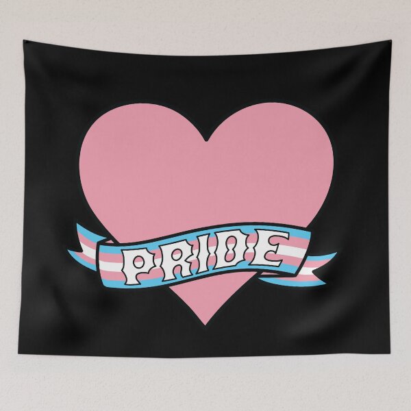 Item preview, Trans Pride Heart Banner designed and sold by ArtliciousHUMAN.