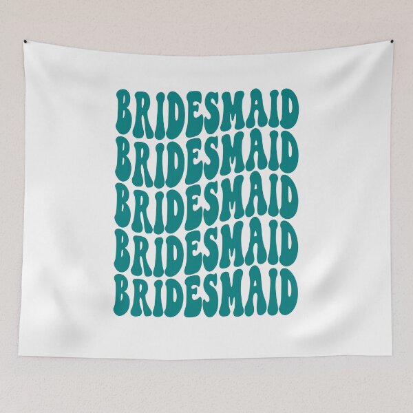 Item preview, Bridesmaid Teal Retro Graphic Bridal Party Gifts for Bachelorette Party designed and sold by mysticblvd.
