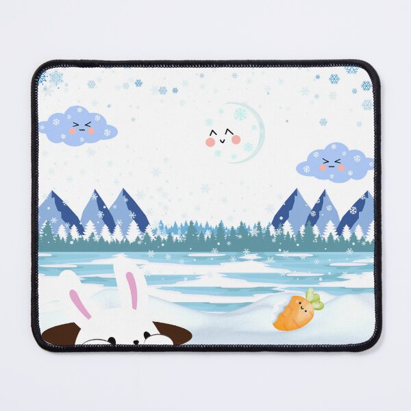 Item preview, Cute White Rabbit in a Hole with Carrot designed and sold by Usagi-Kun.
