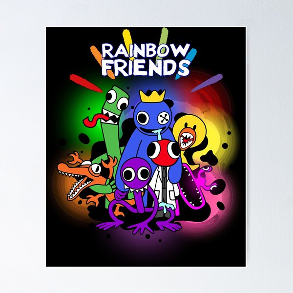 Rainbow Friends Purple, Orange, Green & Blue Figure 4-Pack (Neon Finishes!)