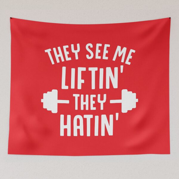 Item preview, They See Me Liftin' They Hatin' (Funny Gym Statement) designed and sold by Brogress Project.