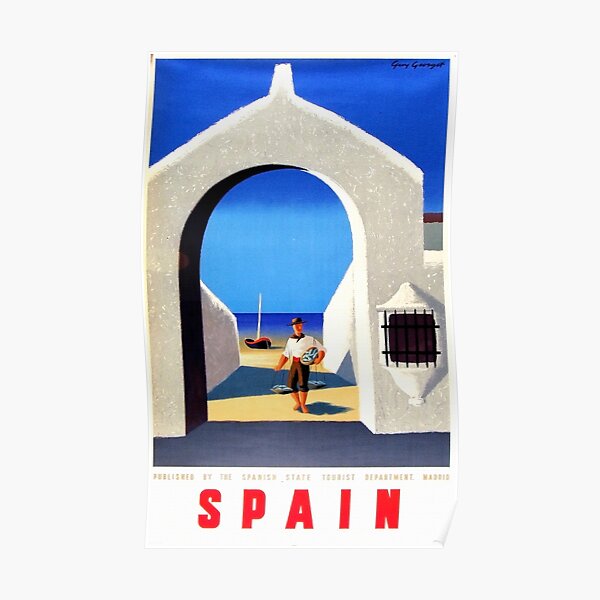 Espagne Spain Spanish Europe European Vintage Travel Advertisement Art Poster 