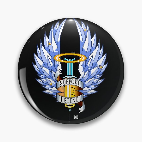 Item preview, Support Legend Gamer Gold Syringe Wings Up Pixel Art designed and sold by JessicaAmber.