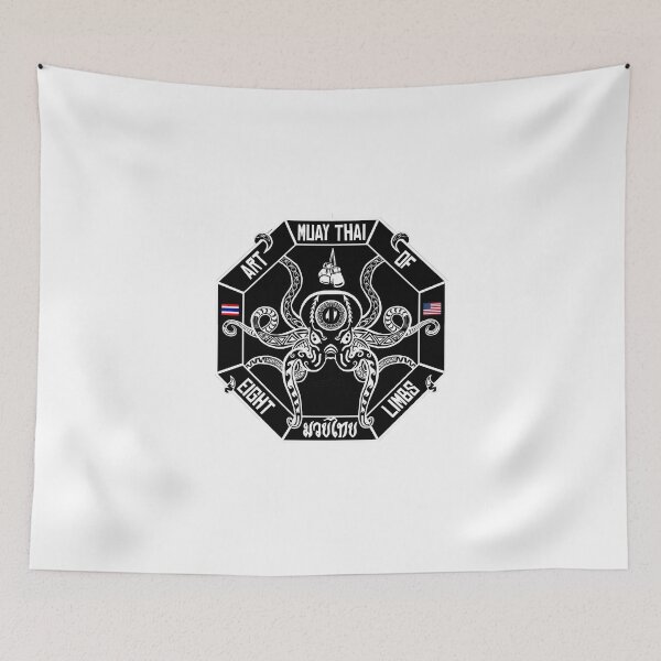 Item preview, Art of 8 Limbs (Muay Thai, Yin Yang, Octopus, Black)  designed and sold by gachaghostart.