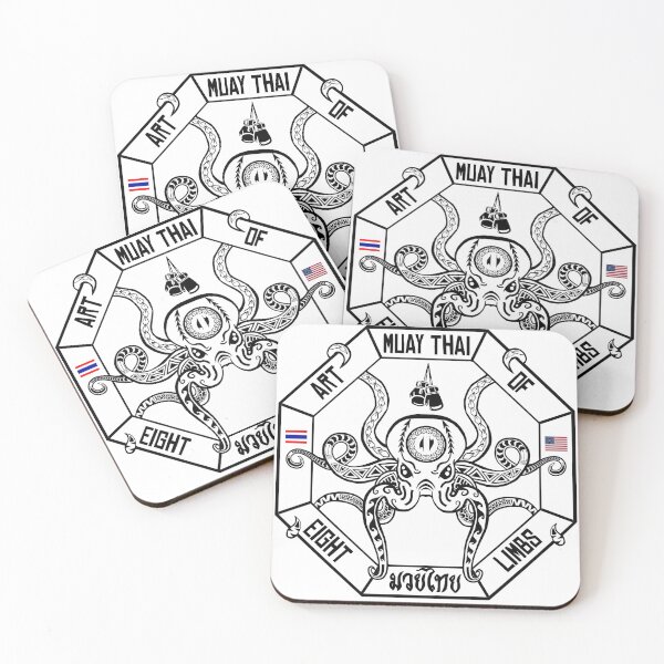 Item preview, Art of 8 Limbs (Muay Thai, Yin Yang, Octopus, White)  designed and sold by gachaghostart.
