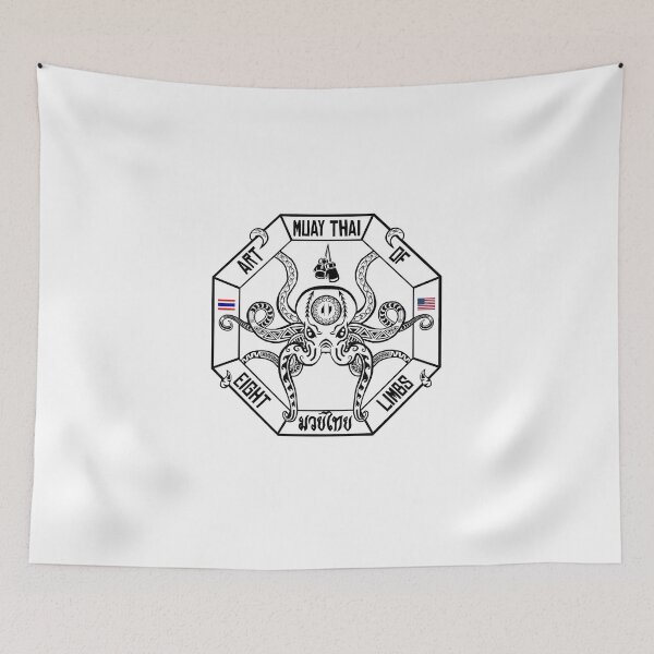 Item preview, Art of 8 Limbs (Muay Thai, Yin Yang, Octopus, White)  designed and sold by gachaghostart.