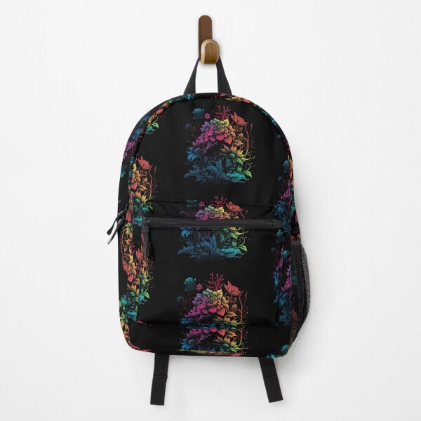Item preview, Vibrant Colors Blooming Flower, Neon Glowing Floral Art designed and sold by digitaldreamHD.