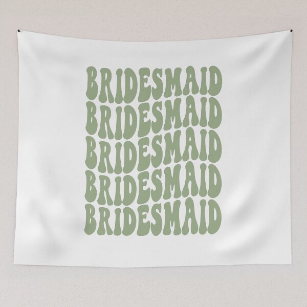Item preview, Bridesmaid Sage Green Retro Graphic Bridal Party Gifts for Bachelorette Party designed and sold by mysticblvd.