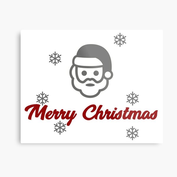 Merry Christmas Stickers - Christmas Wishes Metal Print