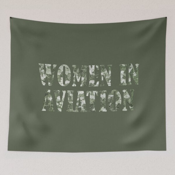 Item preview, Green Camuoflauge Women In Aviation designed and sold by theredfoxs.