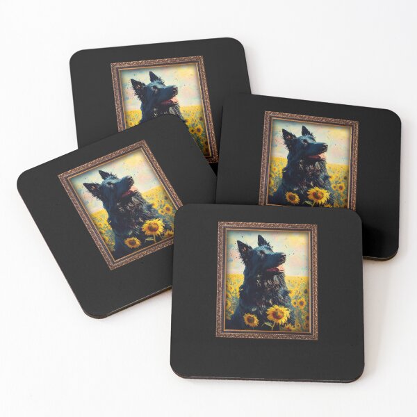 Item preview, Croatian Sheepdog Sunflower Painting Adorable Dog designed and sold by rafaeltto.