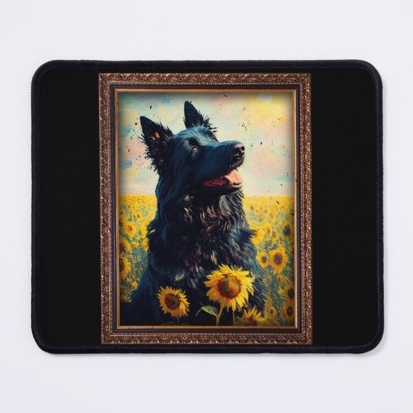 Item preview, Croatian Sheepdog Sunflower Painting Adorable Dog designed and sold by rafaeltto.