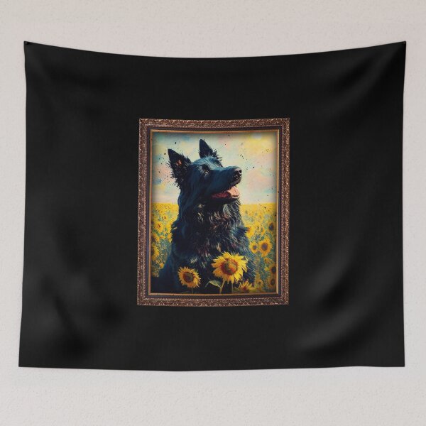 Item preview, Croatian Sheepdog Sunflower Painting Adorable Dog designed and sold by rafaeltto.