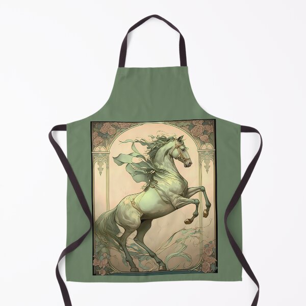 Item preview, Vintage Art Nouveau Alphonse Mucha Inspired Horse Design designed and sold by entwithanaxe.