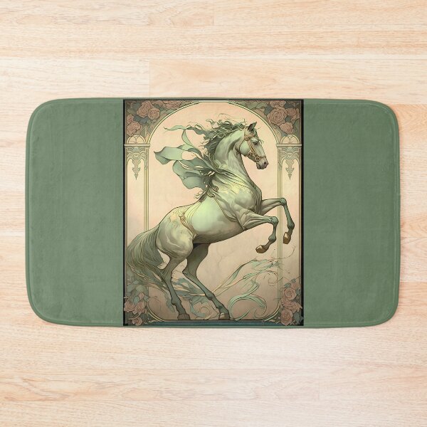 Item preview, Vintage Art Nouveau Alphonse Mucha Inspired Horse Design designed and sold by entwithanaxe.