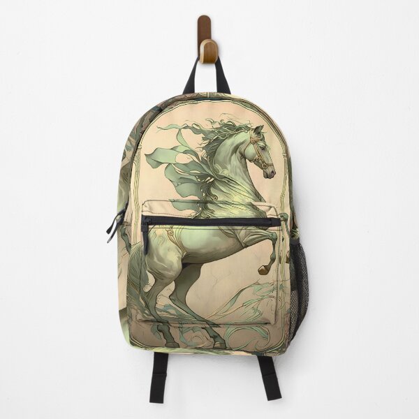 Item preview, Vintage Art Nouveau Alphonse Mucha Inspired Horse Design designed and sold by entwithanaxe.