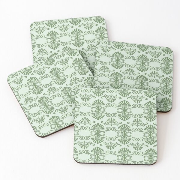 Item preview,  Decorative Vintage Green Greek Key Pattern,Greek key design,meander pattern, designed and sold by Tamas Das.