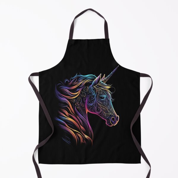 Artikelvorschau, A colorful Unicorn Head with a Rainbow-Colored Horn entworfen und verkauft von digitaldreamHD.