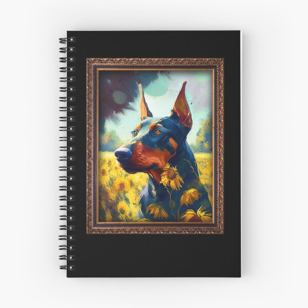 Item preview, Dobermann Sunflower Painting Adorable Dog designed and sold by rafaeltto.