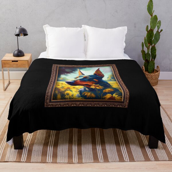 Item preview, Dobermann Sunflower Painting Adorable Dog designed and sold by rafaeltto.