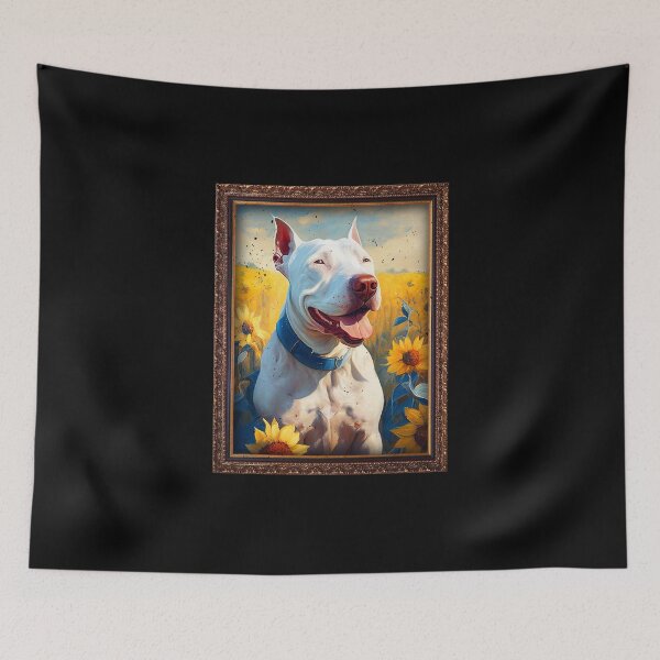 Item preview, Dogo Argentino Sunflower Painting Adorable Dog designed and sold by rafaeltto.