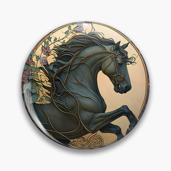 Item preview, Vintage Art Nouveau Relief Horse Design designed and sold by entwithanaxe.