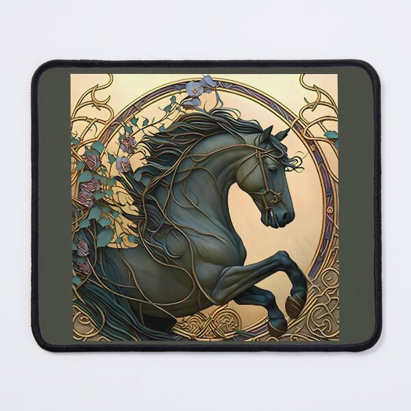 Item preview, Vintage Art Nouveau Relief Horse Design designed and sold by entwithanaxe.