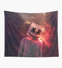 Marshmello Red Galaxy Wall Tapestry