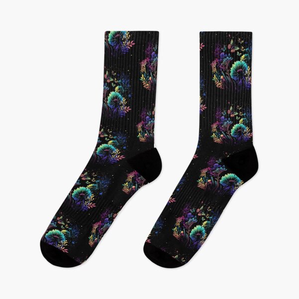 Item preview, A Colorful Flower Garden with Flying Butterflies in Psychedelic Art designed and sold by digitaldreamHD.